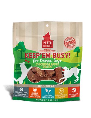 Keep'Em Busy Chicken & Apple Meat Sticks for Larger Toys